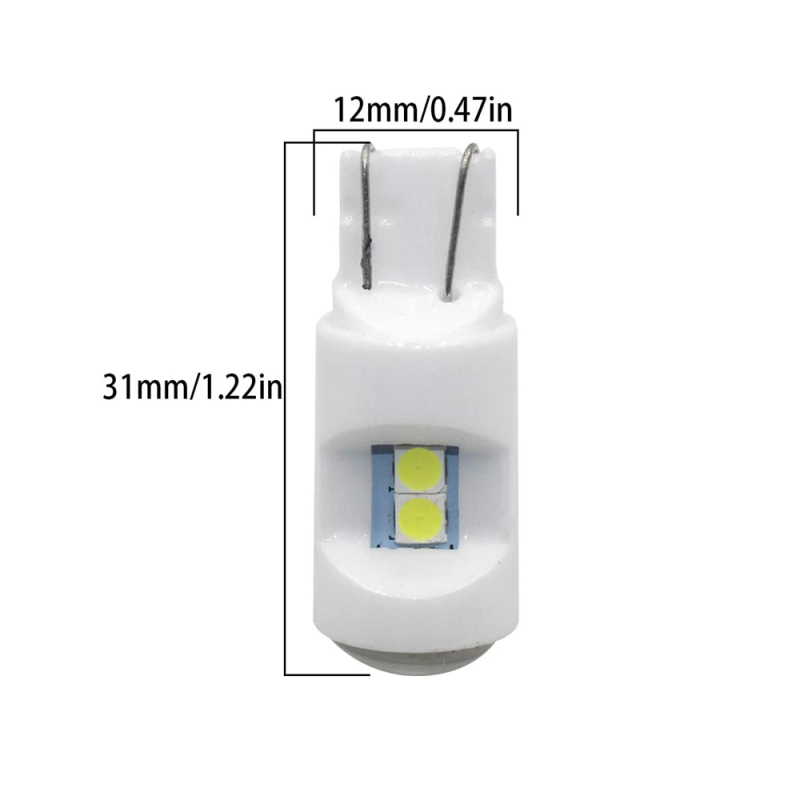 2PCS T10 W5W 3030-6SMD 194 168 LED Bulb W5W 2825 158 194 Wedge Canbus Error Free LED Light