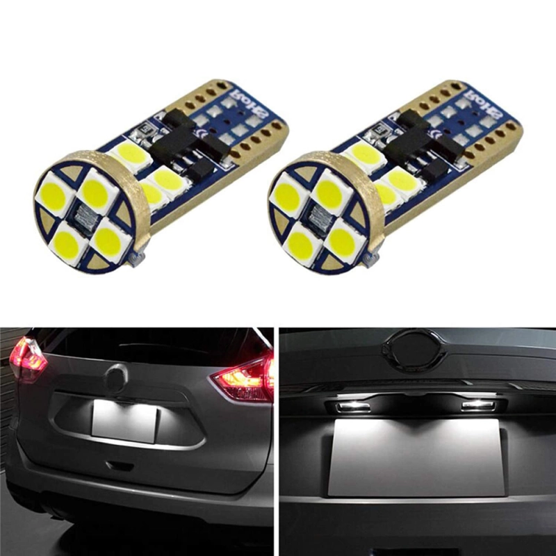 2PCS T10 194 2825 LED Bulbs 3030 12-SMD Bright Wedge Interior Dome Map Door License Plate Light