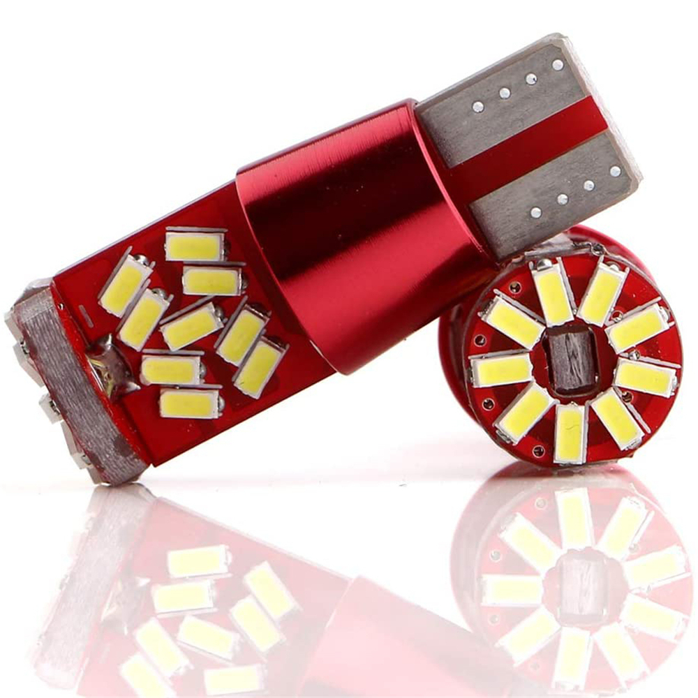 2PCS T10 Error Free 194 168 LED Bulb W5W 2825 158 194 Wedge LED Light White Car Interior Lighting Map Dome Courtesy License Plate Light