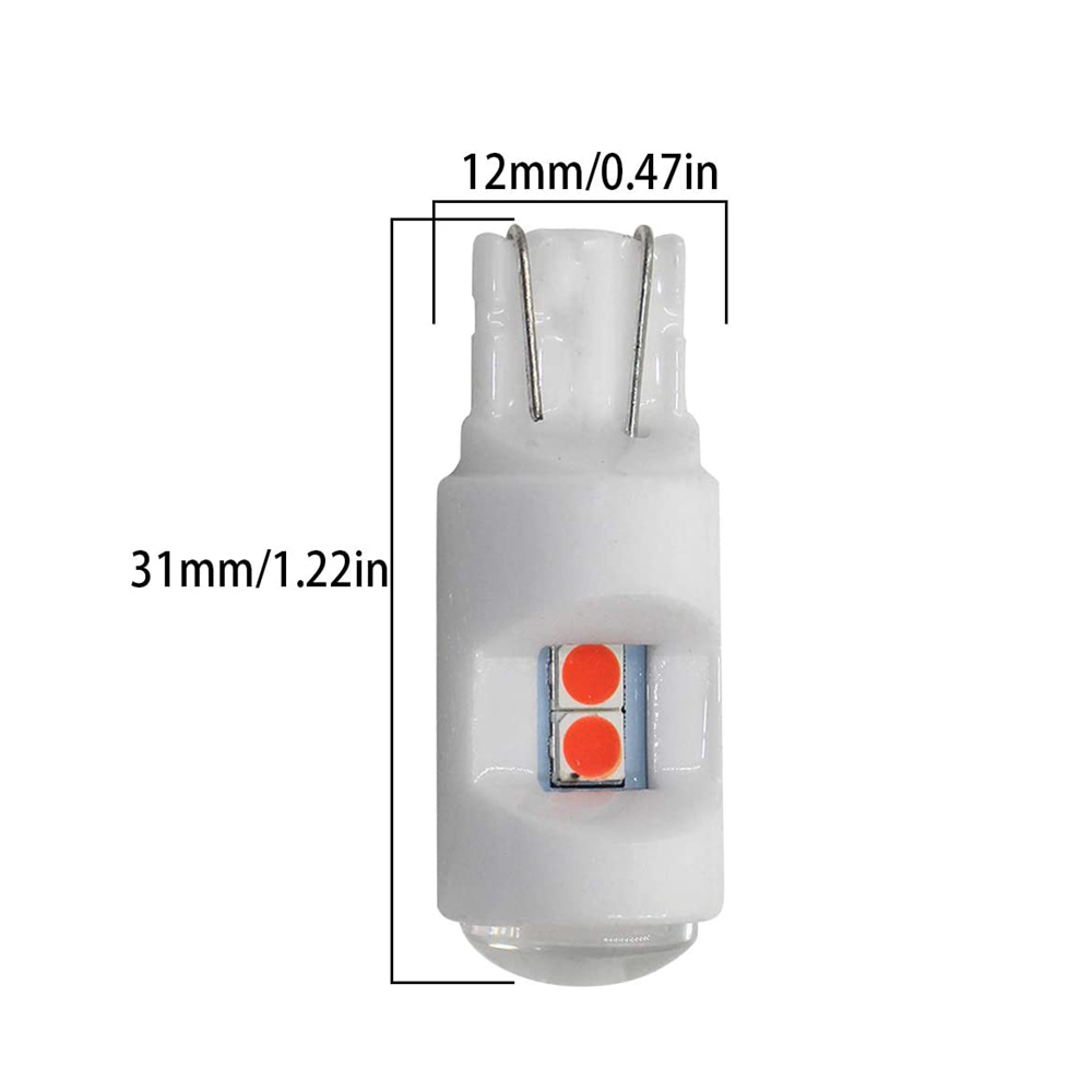 2PCS T10 W5W 3030-6SMD 194 168 LED Bulb W5W 2825 158 194 Wedge Canbus Error Free LED Light