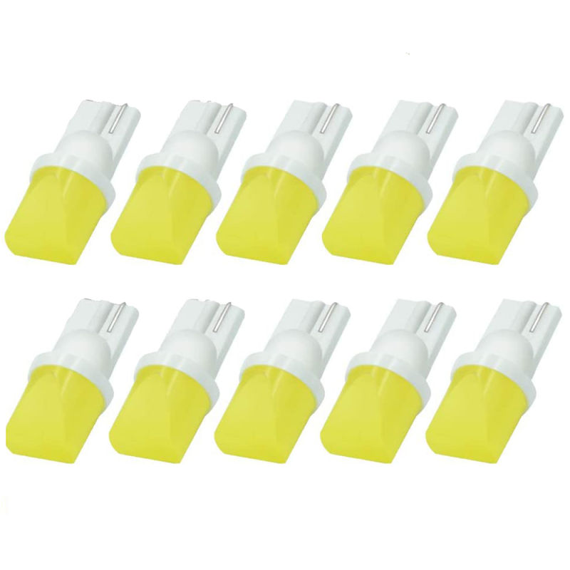 10PCS Mini 3D 168 194 T10 LED Bulbs Super Bright COB Chips Lamp for Side Marker Door Wedge lights