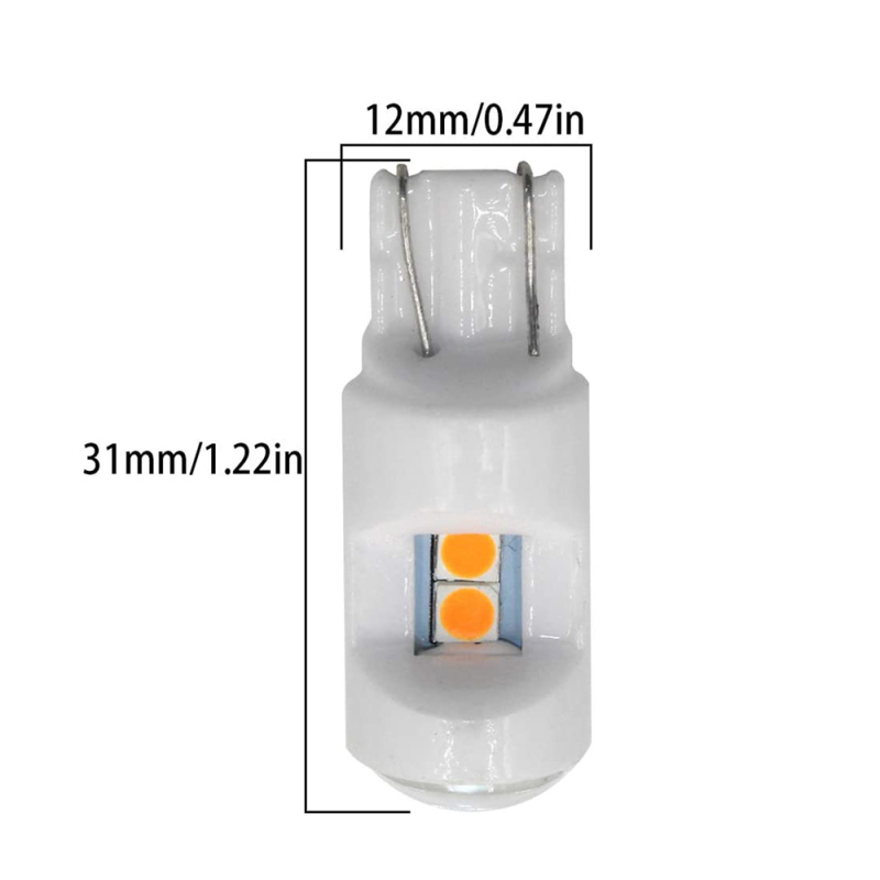 2PCS T10 W5W 3030-6SMD 194 168 LED Bulb W5W 2825 158 194 Wedge Canbus Error Free LED Light