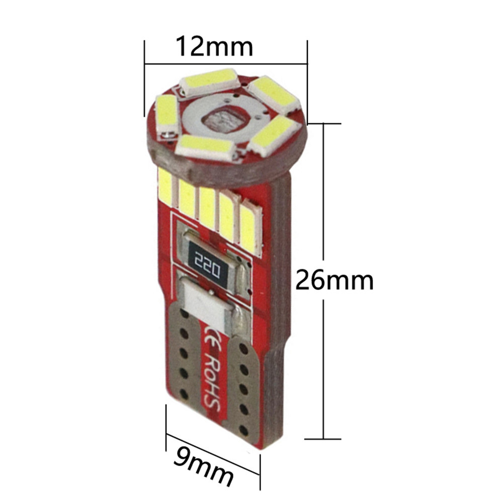 10PCS Canbus W5W LED 168 194 T10 Bulbs for Car Interior Lights Trunk/Door/Side Marker Lamp