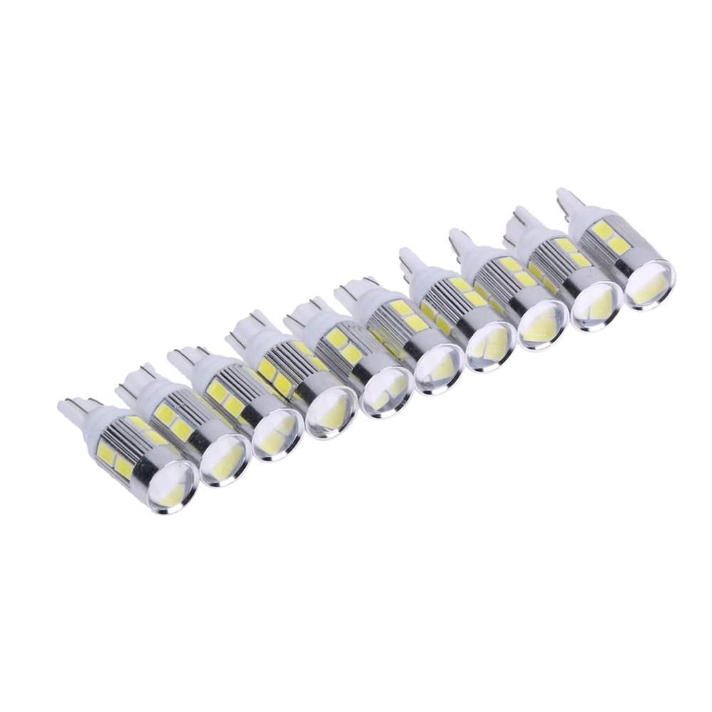 10PCS T10 5630 10smd Led Light W5W T10 Wedge Led Bulbs Car Lights Bulb
