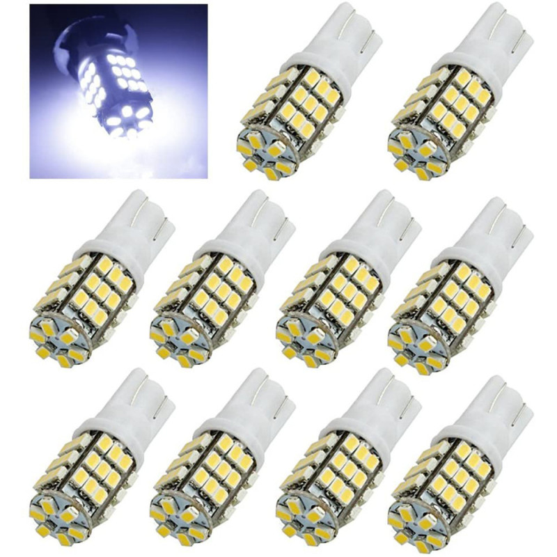 10PCS White T10 194 168 1206 42SMD Back Backup Reverse Trunk Interior LED Light Bulbs