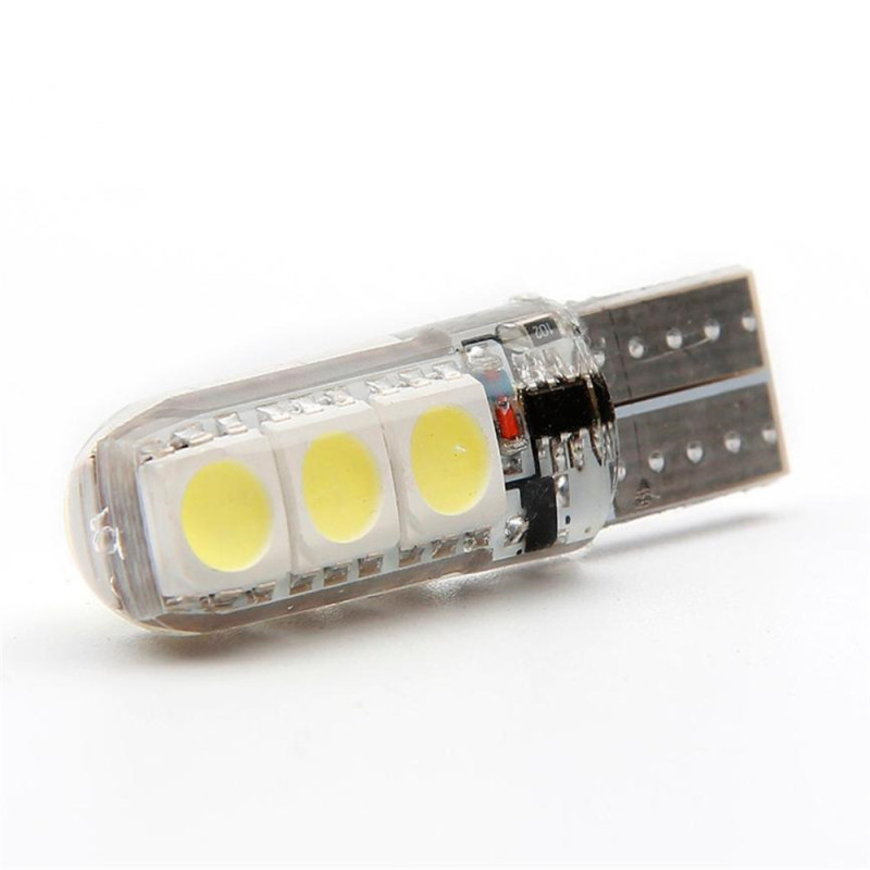 2PCS Silicone Lamp 12V T10 LEDExplosion Flashing Wide Lamp Driving Light Dual Mode Flashing Car Lights