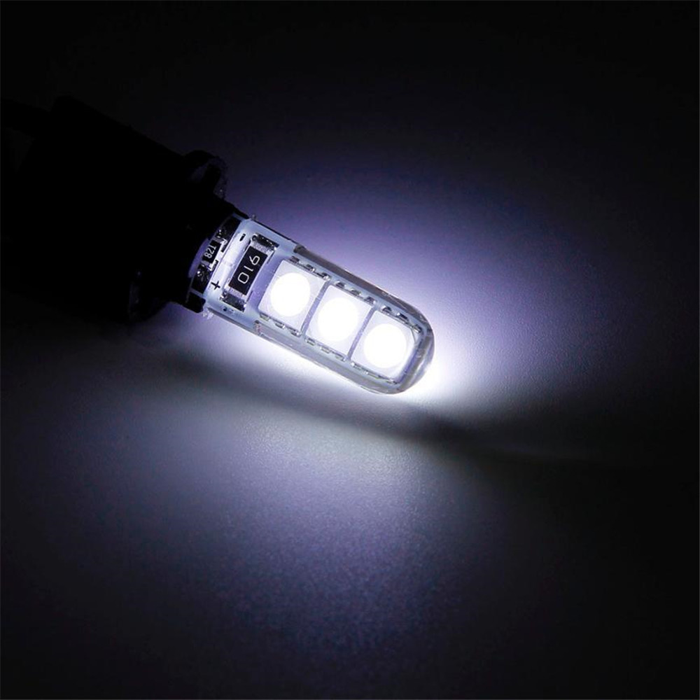 2PCS Silicone Lamp 12V T10 LEDExplosion Flashing Wide Lamp Driving Light Dual Mode Flashing Car Lights