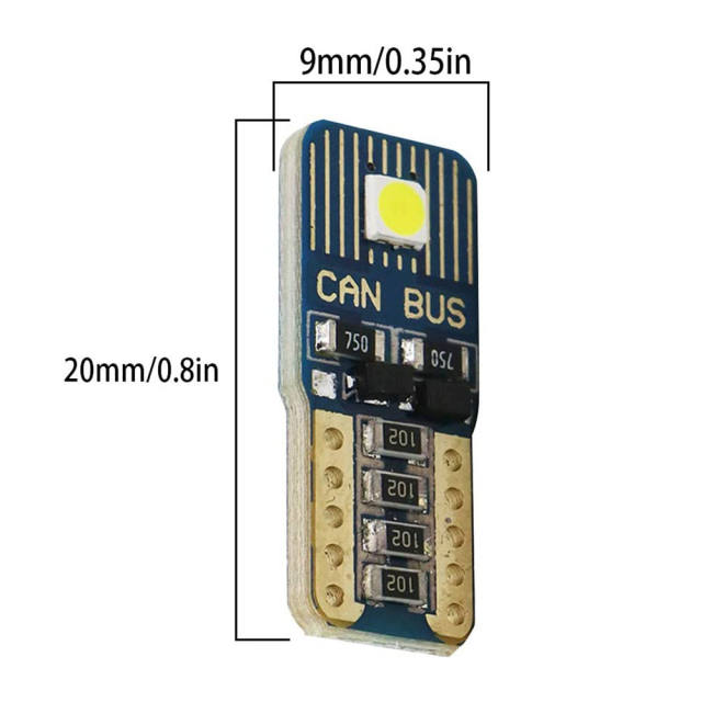 2PCS Car T10 W5W CANBUS Error Free 194 168 LED Bulb W5W 2825 158 194 Lamp