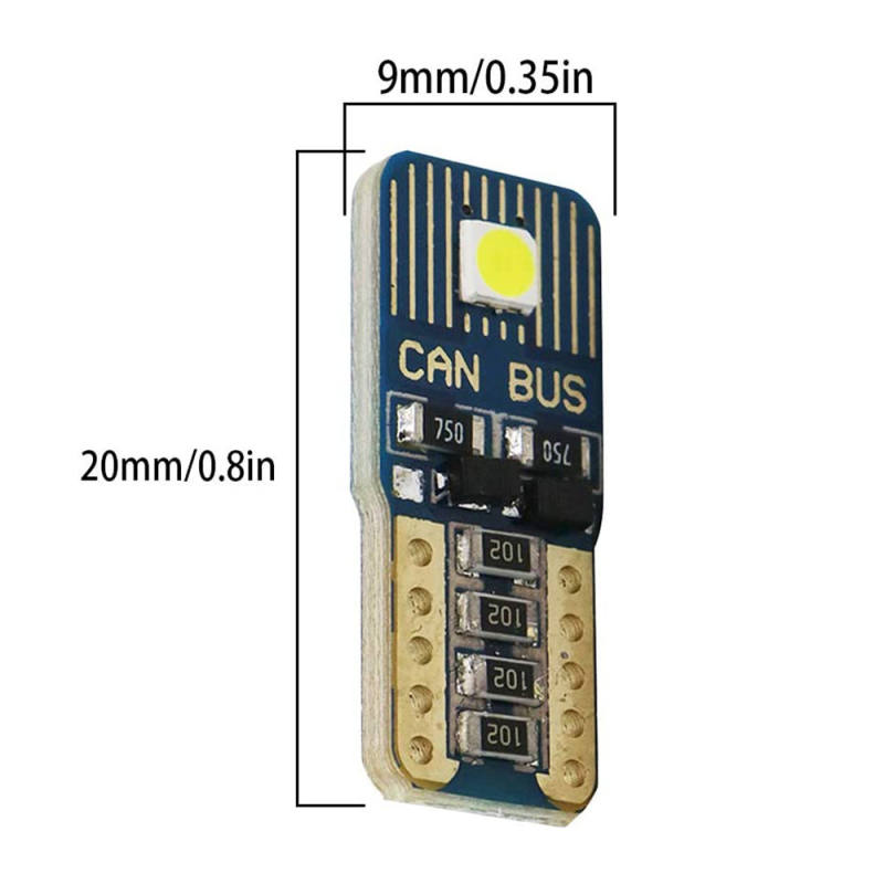 2PCS Car T10 W5W CANBUS Error Free 194 168 LED Bulb W5W 2825 158 194 Lamp