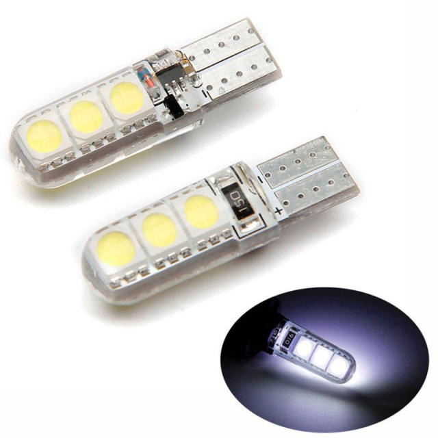 2PCS Silicone Lamp 12V T10 LEDExplosion Flashing Wide Lamp Driving Light Dual Mode Flashing Car Lights