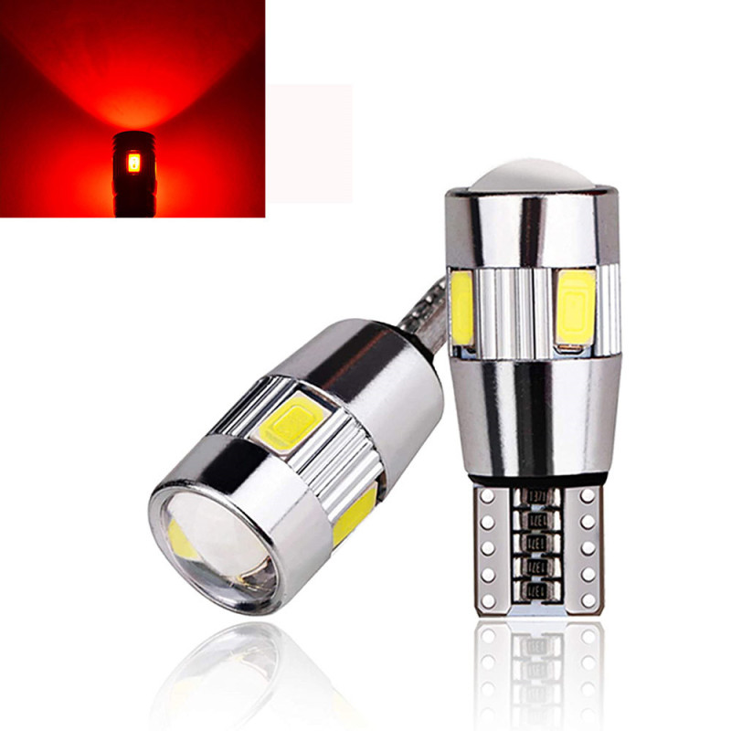 2x Car Canbus 5W5 Bulb T10 W5W LED Signal Light Auto Clearance Wedge Side Reverse Lamps