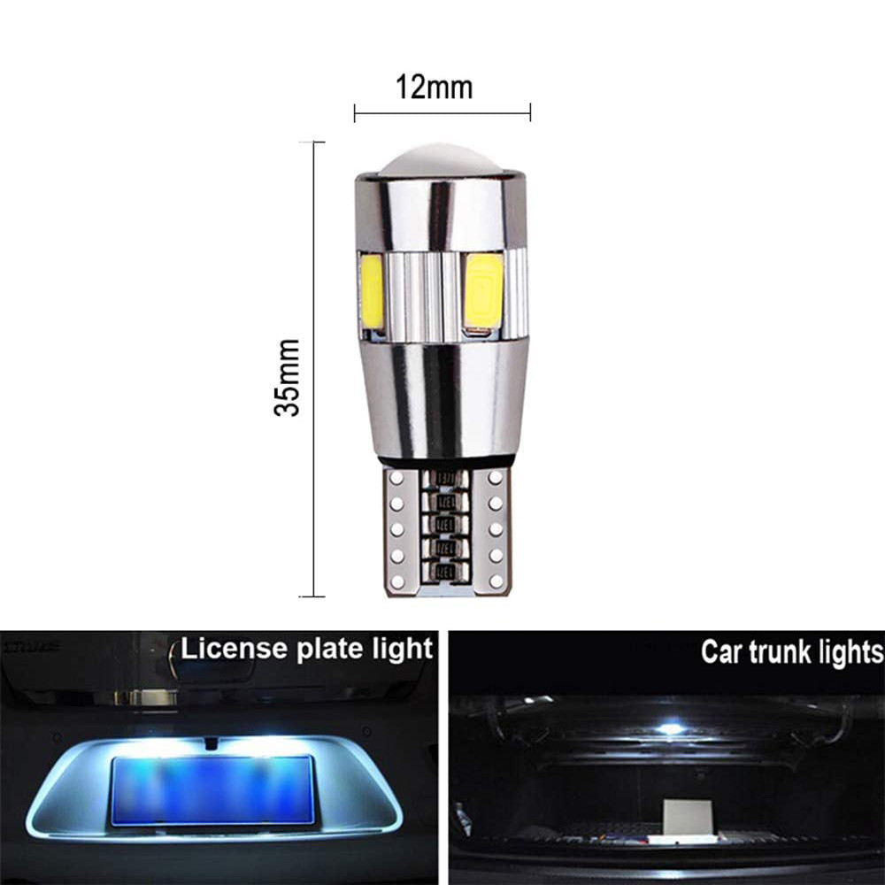 2x Car Canbus 5W5 Bulb T10 W5W LED Signal Light Auto Clearance Wedge Side Reverse Lamps