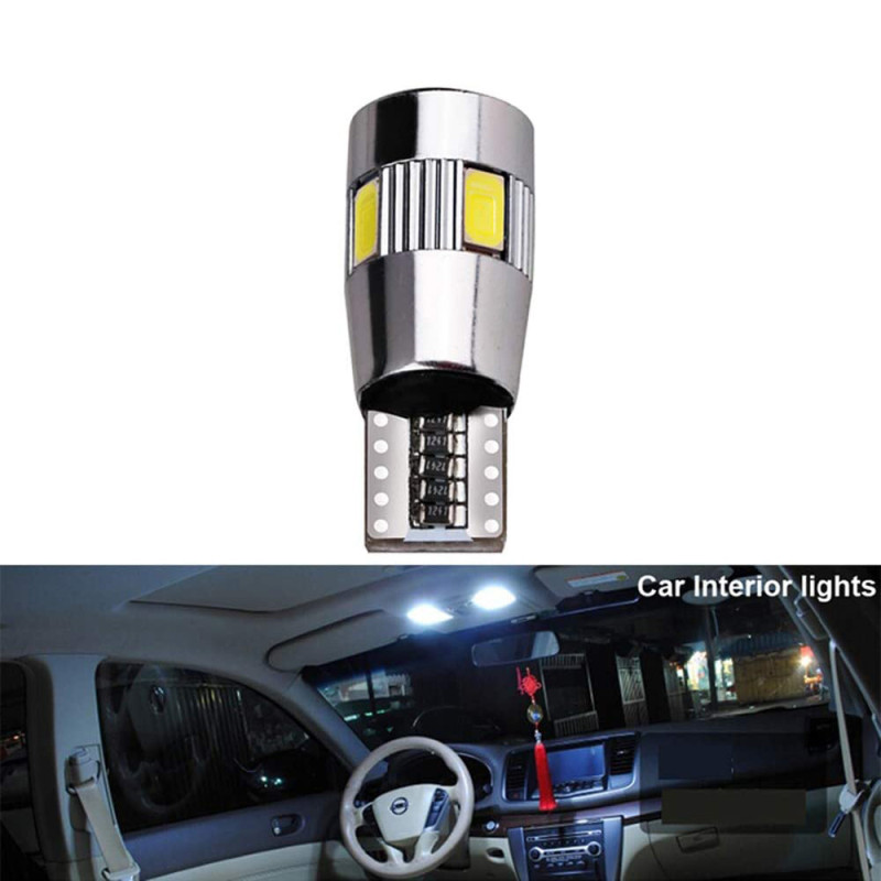 2x Car Canbus 5W5 Bulb T10 W5W LED Signal Light Auto Clearance Wedge Side Reverse Lamps
