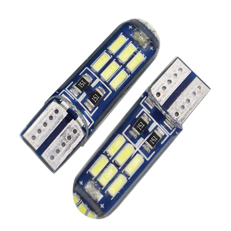 2x T10 Wedge 168 175 W5W LED Bulbs for Car Interior Dome Map Door Courtesy License Plate Lights
