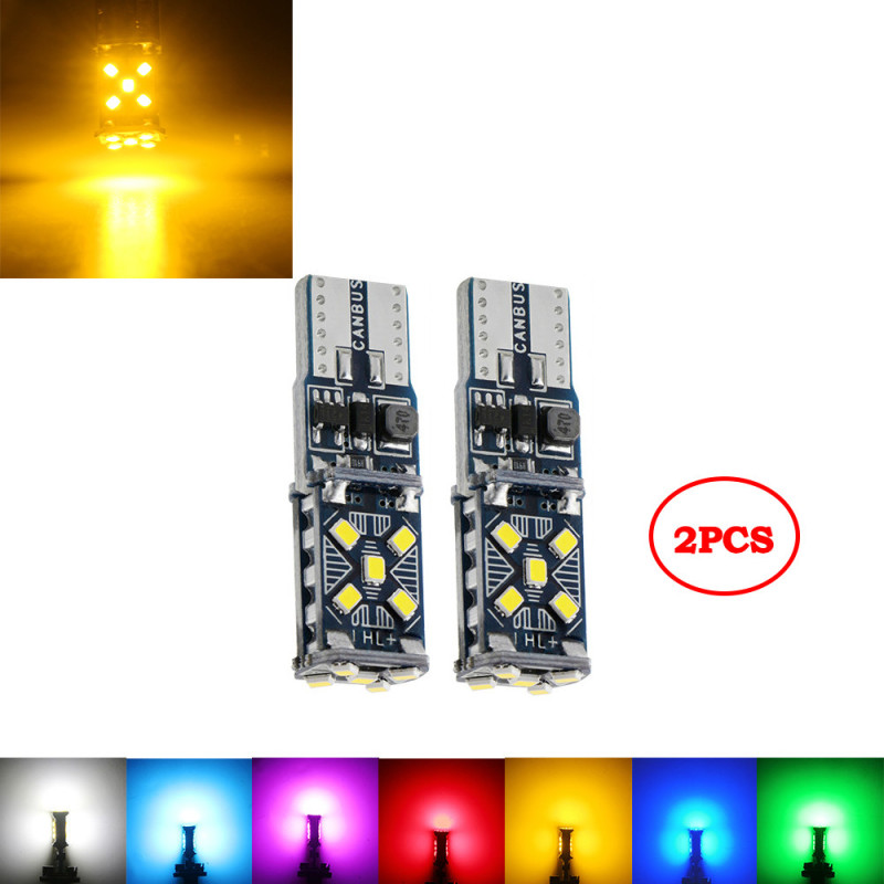 2x Canbus W5W Car Light Clearance T10 2016 15SMD LED No error Bulbs trunk signal DC 9-28V