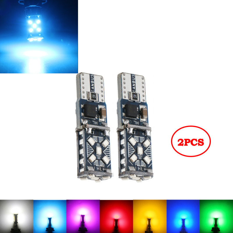 2x Canbus W5W Car Light Clearance T10 2016 15SMD LED No error Bulbs trunk signal DC 9-28V