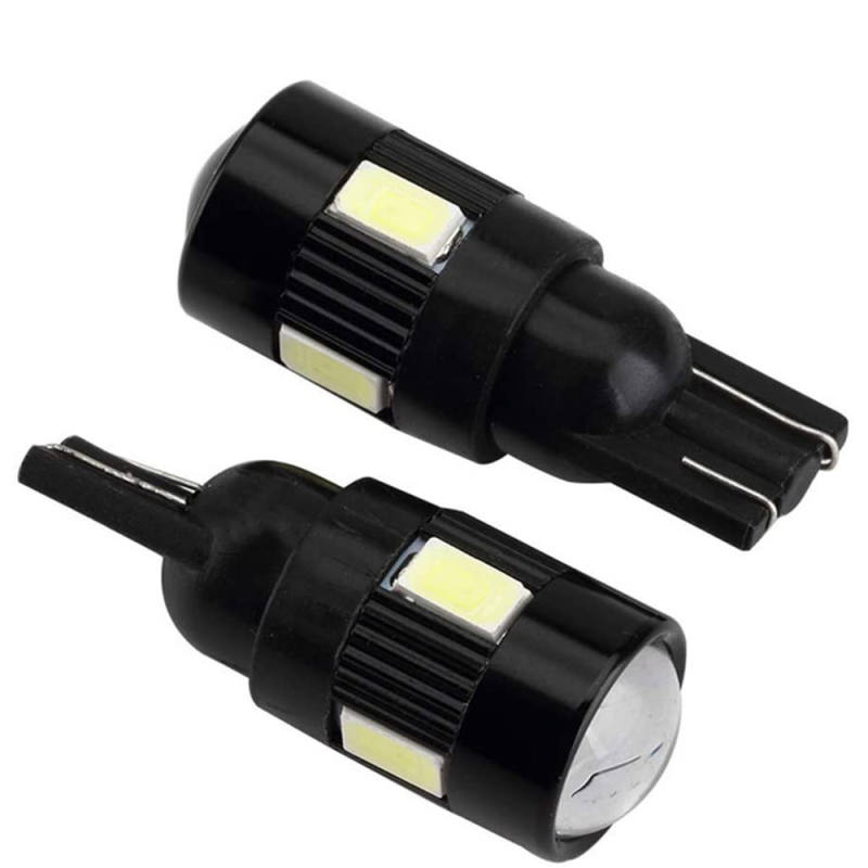2x Car 168 2825 W5W T10 Wedge 6-SMD 5630 Chipsets LED Dome Parking Lamp License Plate Lights