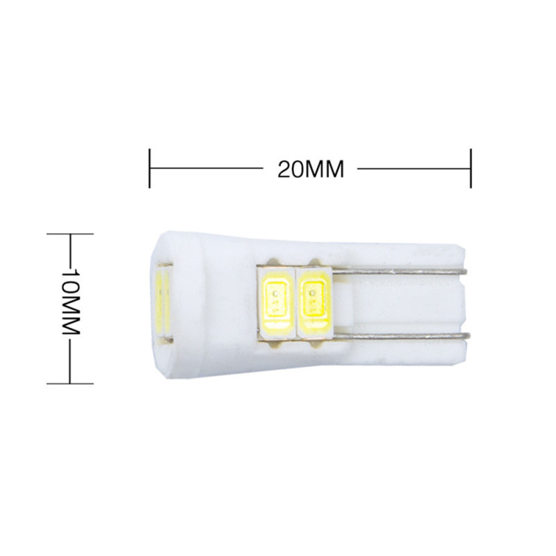 2x T10 194 168 Ceramics Light Car Auto LED Door Light Bulb Marker Lamp DC 12V