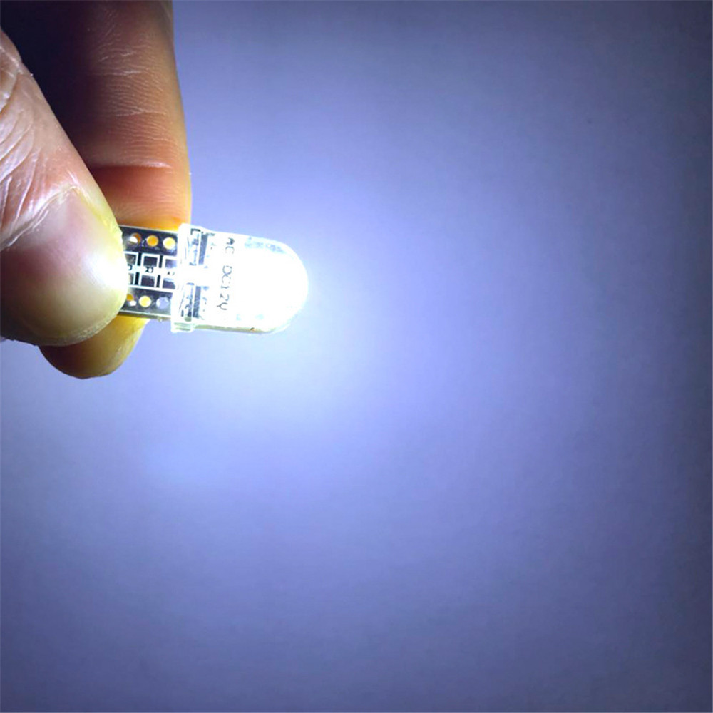2x W5W Car Bulbs 194 147 T10 Led Silicone Shell License Plate Lights Map Trunk Lamp