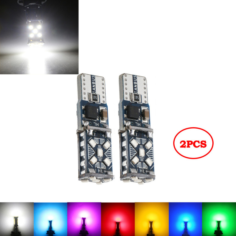 2x Canbus W5W Car Light Clearance T10 2016 15SMD LED No error Bulbs trunk signal DC 9-28V