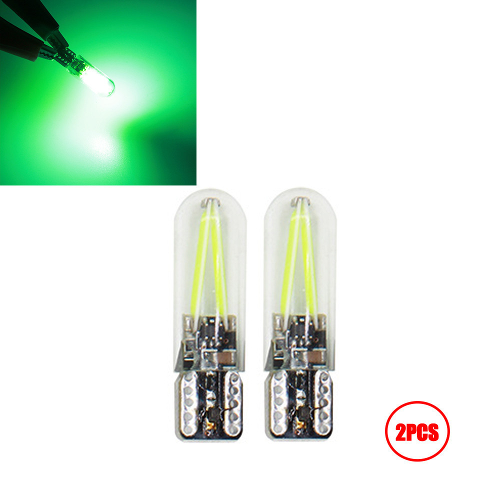 2x T10 LED W5W COB Filament Bulbs Glass Car Side Marker Light Interior Dome Reading Lamp