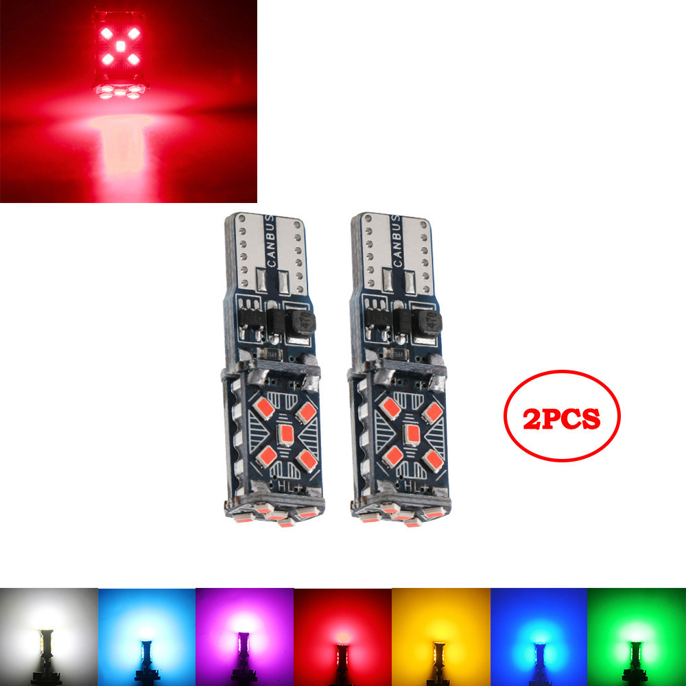 2x Canbus W5W Car Light Clearance T10 2016 15SMD LED No error Bulbs trunk signal DC 9-28V
