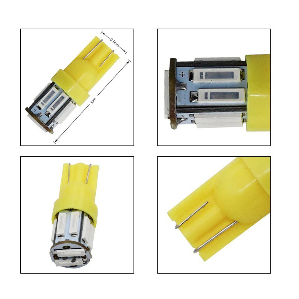 10x T10 LED W5W Lamp Interior Replacement 168 194 2825 Wedge Bulbs for 12V License Plate Map Dome Light