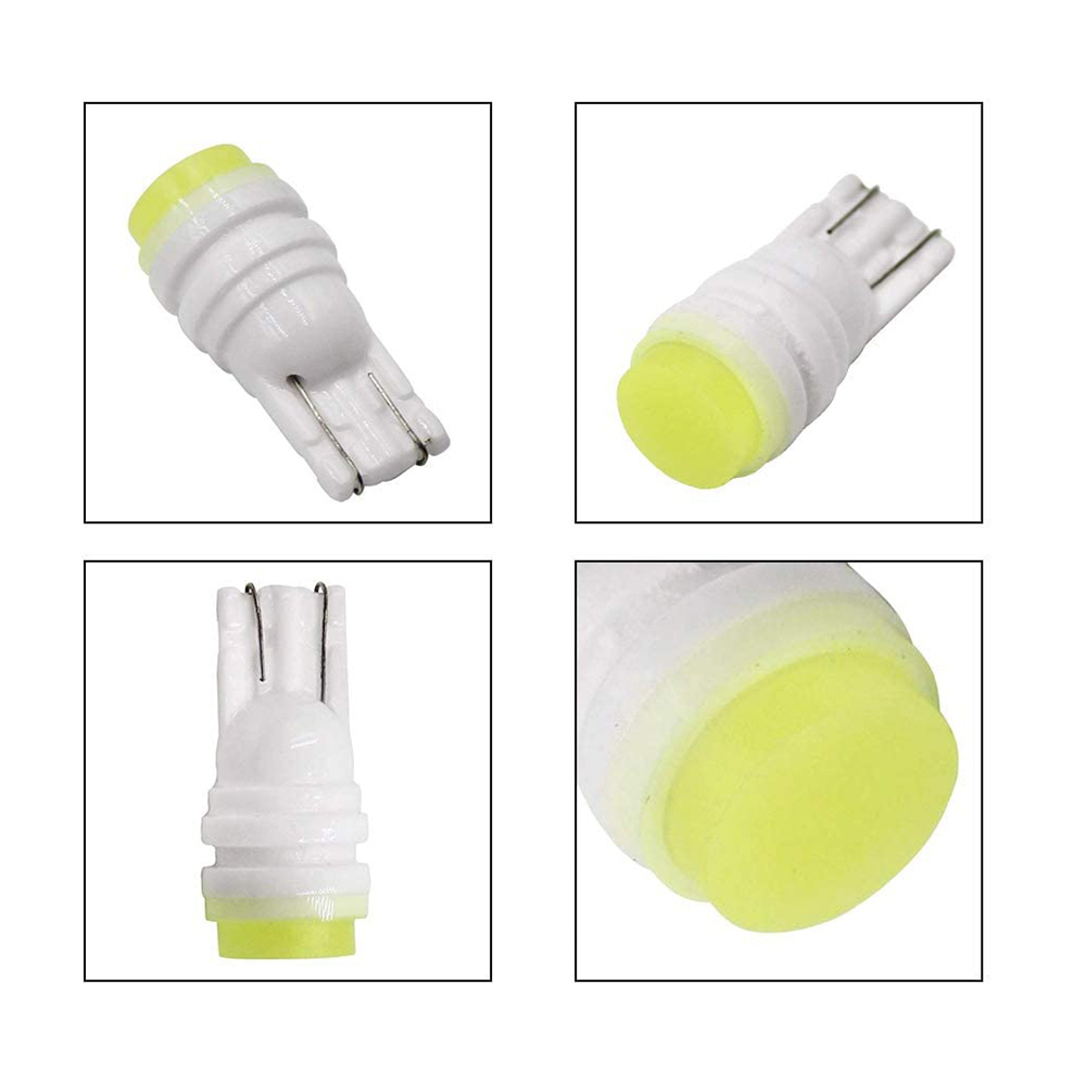 2x Ceramic T10 LED COB 1SMD W5W 168 194 2825 Car Lamp Reading Light