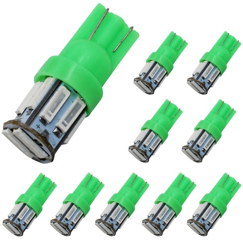 10x T10 LED W5W Lamp Interior Replacement 168 194 2825 Wedge Bulbs for 12V License Plate Map Dome Light