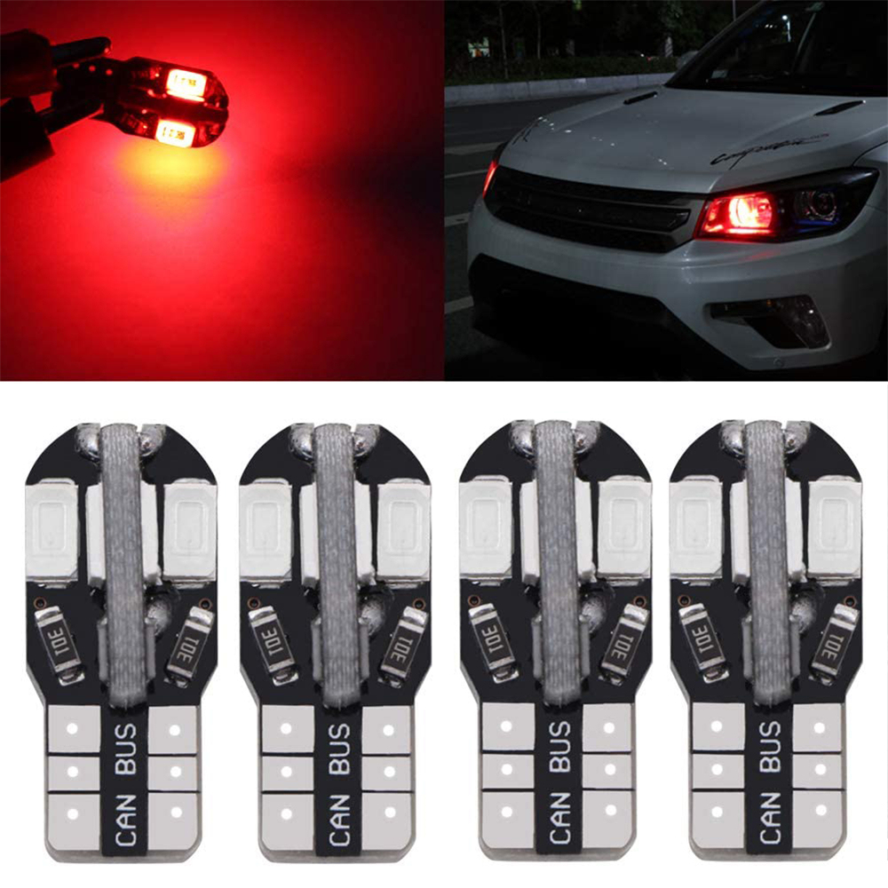 4x T10 W5W LED Bulb W5W 2825 158 194 Wedge Canbus Error Free Light Car Interior Lighting