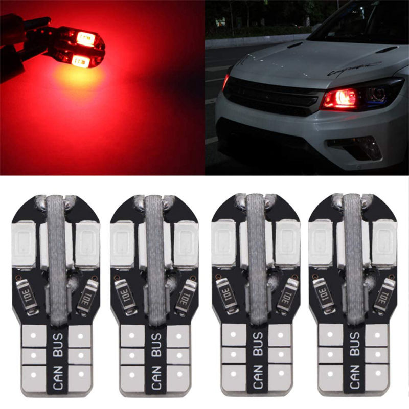 4x T10 W5W LED Bulb W5W 2825 158 194 Wedge Canbus Error Free Light Car Interior Lighting