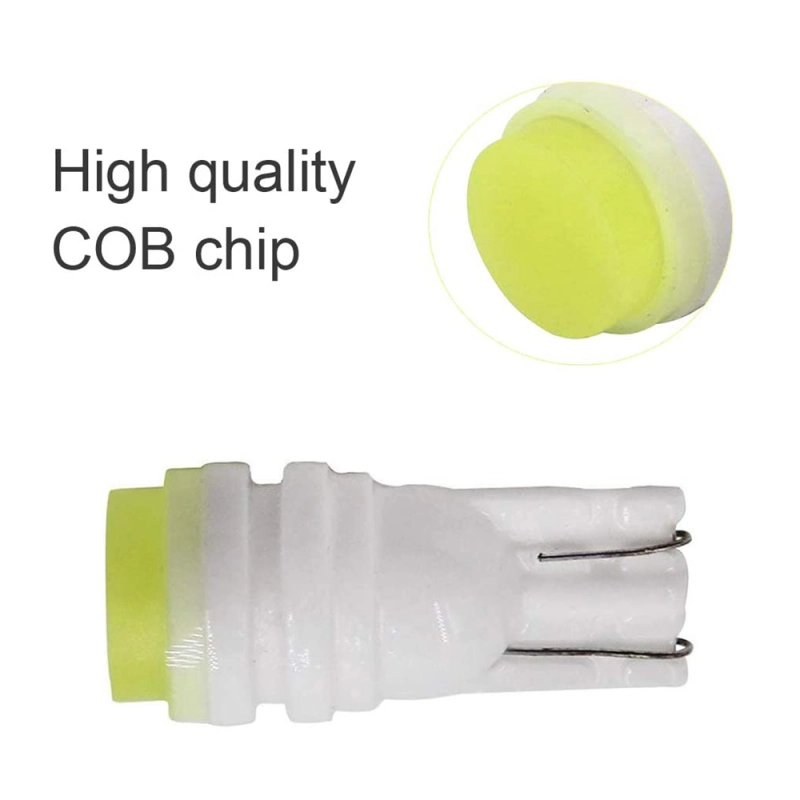 2x Ceramic T10 LED COB 1SMD W5W 168 194 2825 Car Lamp Reading Light