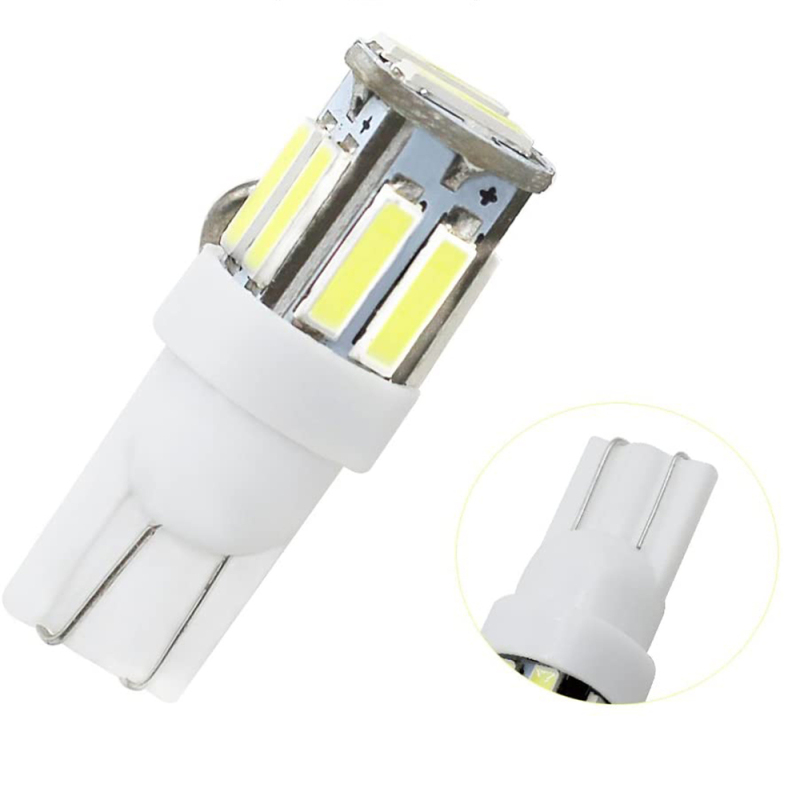 10x T10 LED W5W Lamp Interior Replacement 168 194 2825 Wedge Bulbs for 12V License Plate Map Dome Light