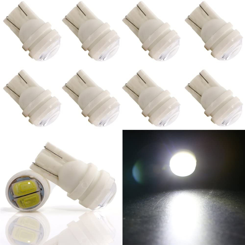 10x Car Light T10 LED W5W 2825 Wedge Dashboard Lights Parking Lights Interior Lamps