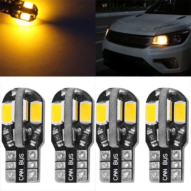 4x T10 W5W LED Bulb W5W 2825 158 194 Wedge Canbus Error Free Light Car Interior Lighting