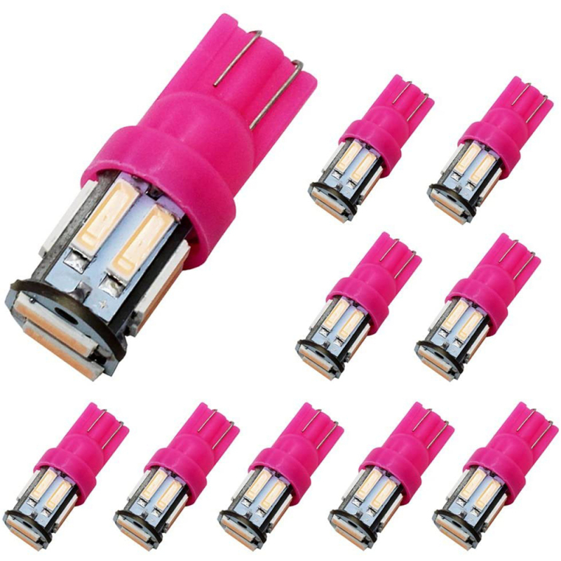 10x T10 LED W5W Lamp Interior Replacement 168 194 2825 Wedge Bulbs for 12V License Plate Map Dome Light