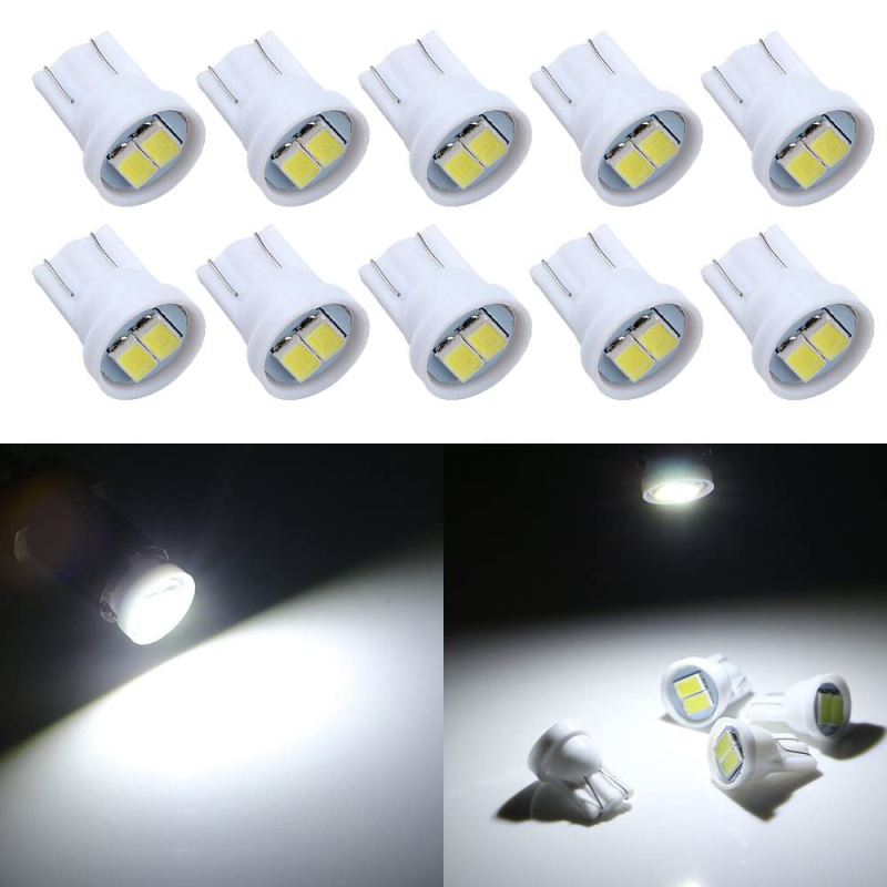 10x T10 194 2825 W5W LED Interior Lights License Plate Light Front Rear Sidemarker Bulb