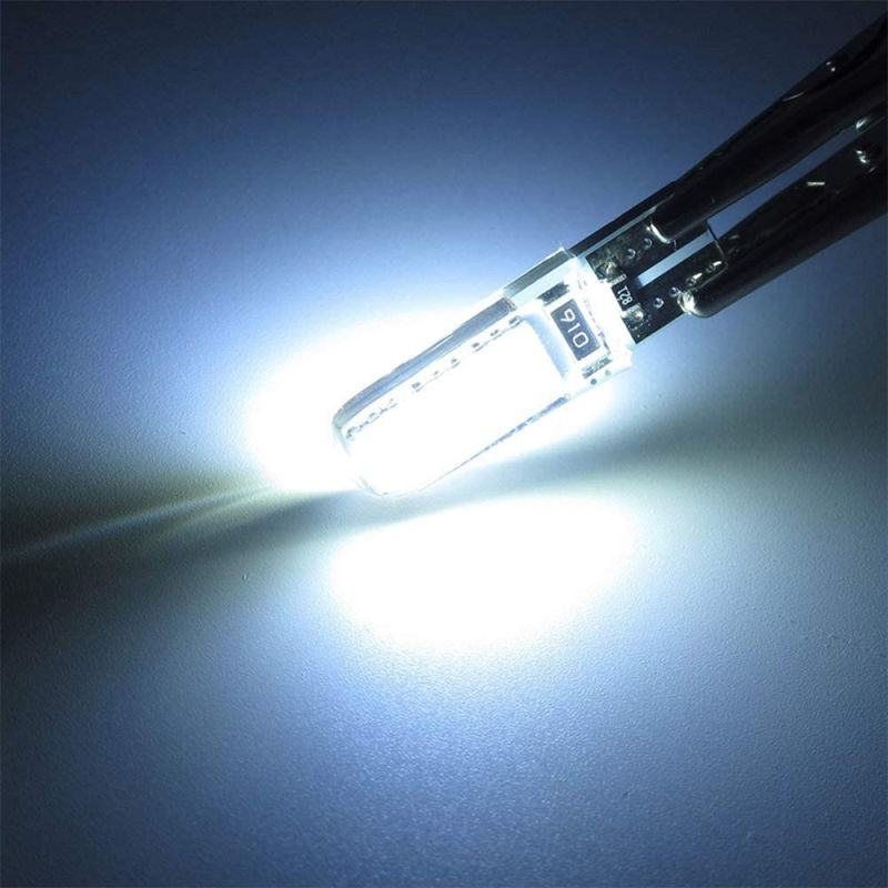 10x T10 Silicone Car Clearance Light T10 Wedge Led bulbs Interior Lights for W5W 194 168 2825