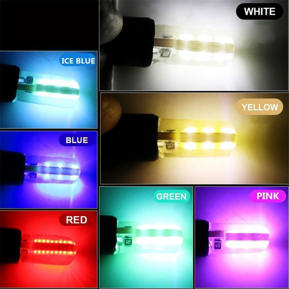 2x 12V-30V LED T10 W5W COB Bulb 168 2825 Wedge 3W Lights for Car