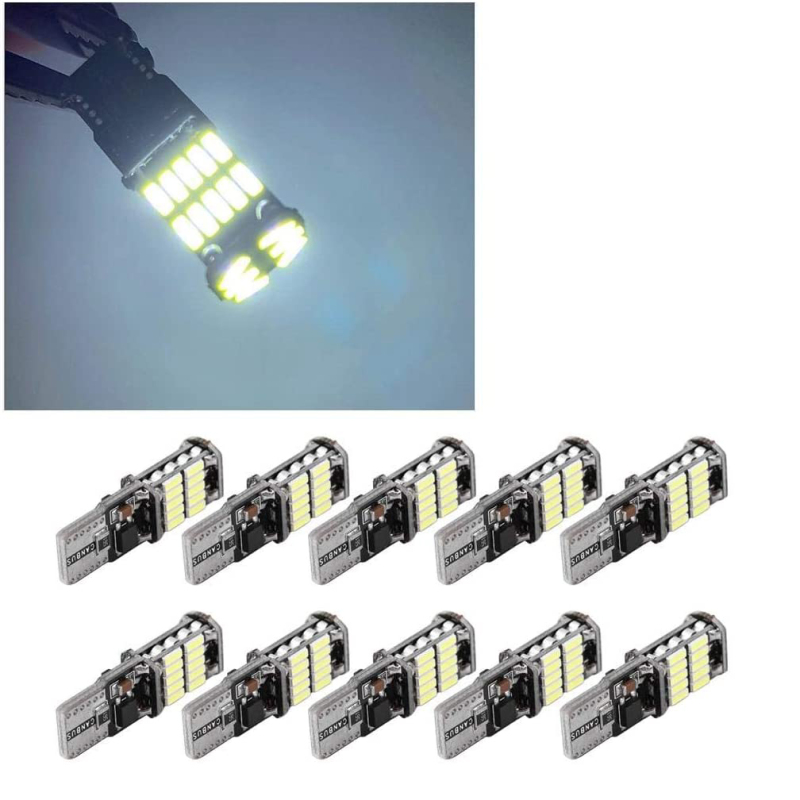 2x T10 Car Decoding LED Canbus Bulb Error Free Light Side Marker Bulb