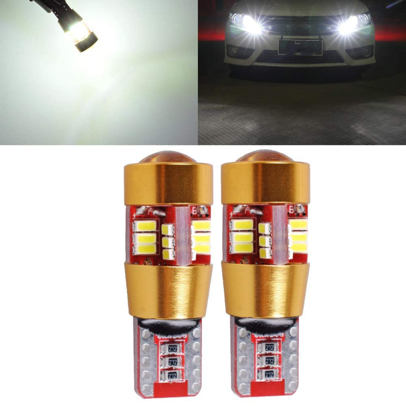 2x T10 LED CANBUS Error Free W5W Bulb 2825 158 194 Wedge Light Car Interior Lighting Parking License Plate Light