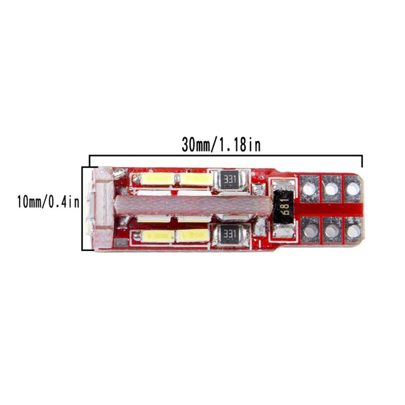 2x T10 Error Free 194 168 LED Bulb W5W Lamp Car Interior Lighting Map Dome Courtesy License Plate Light