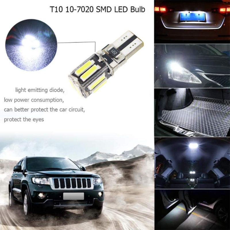 2x 194 T10 LED Bulb 168 2825 W5W 175 158 Lamp for Car Interior Lighting Map Dome Lamp Dashboard Lights