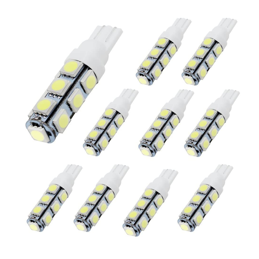 2x T10 W5W LED Bulbs 168 194 2825 Wedge Bulbs for 12V License Plate Map Dome Lamp