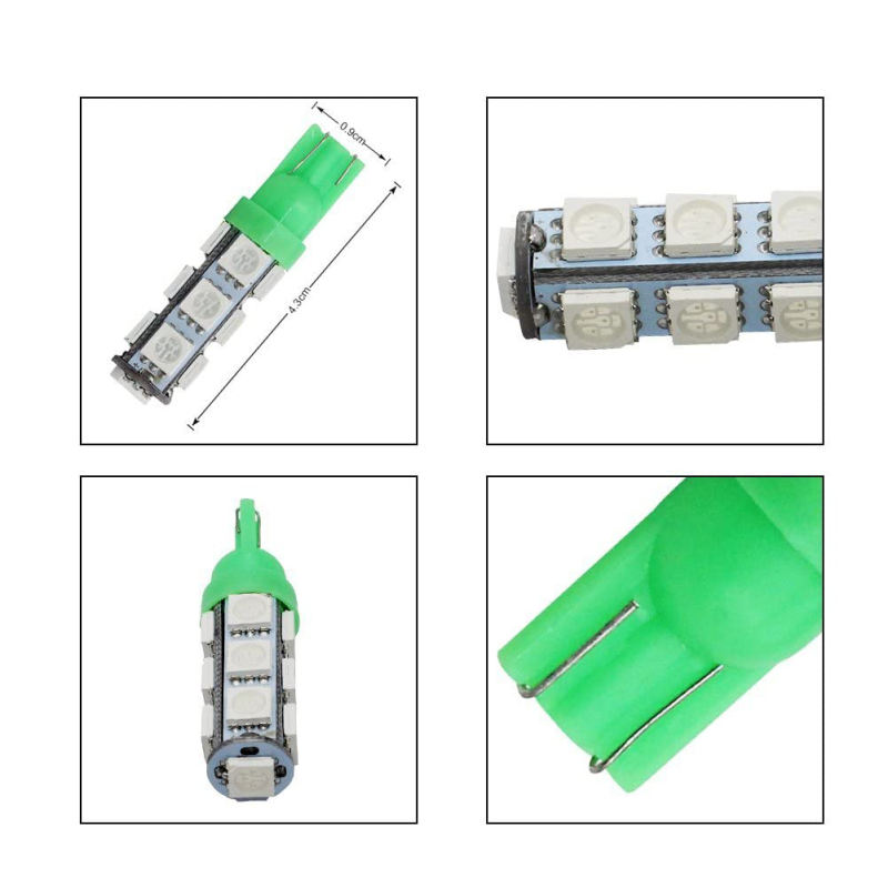 2x T10 W5W LED Bulbs 168 194 2825 Wedge Bulbs for 12V License Plate Map Dome Lamp