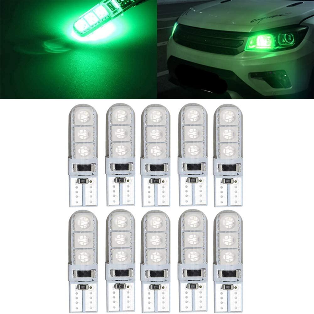 10x T10 Silicone Car Clearance Light T10 Wedge Led bulbs Interior Lights for W5W 194 168 2825