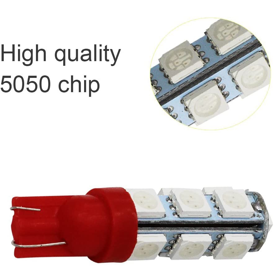 2x T10 W5W LED Bulbs 168 194 2825 Wedge Bulbs for 12V License Plate Map Dome Lamp