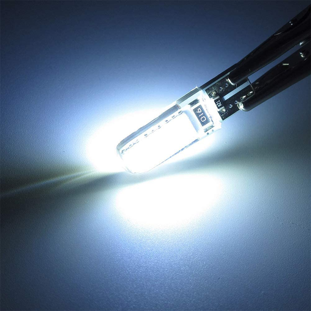 10x T10 Silicone Car Clearance Light T10 Wedge Led bulbs Interior Lights for W5W 194 168 2825