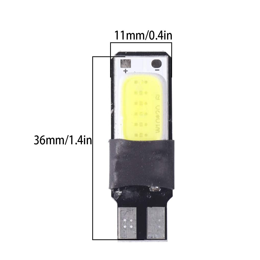 2x CANBUS T10 W5W COB LED Bulb Car Interior Lighting Map Dome Courtesy License Plate Light