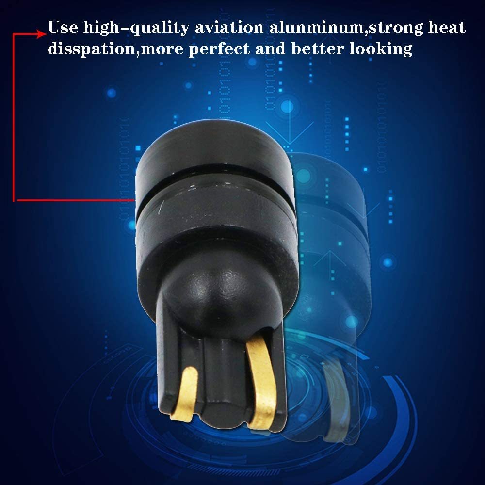 2x T10 LED Bulbs 168 501 W5W Lamp T10 Wedge 3030 4SMD Interior Lights 12V